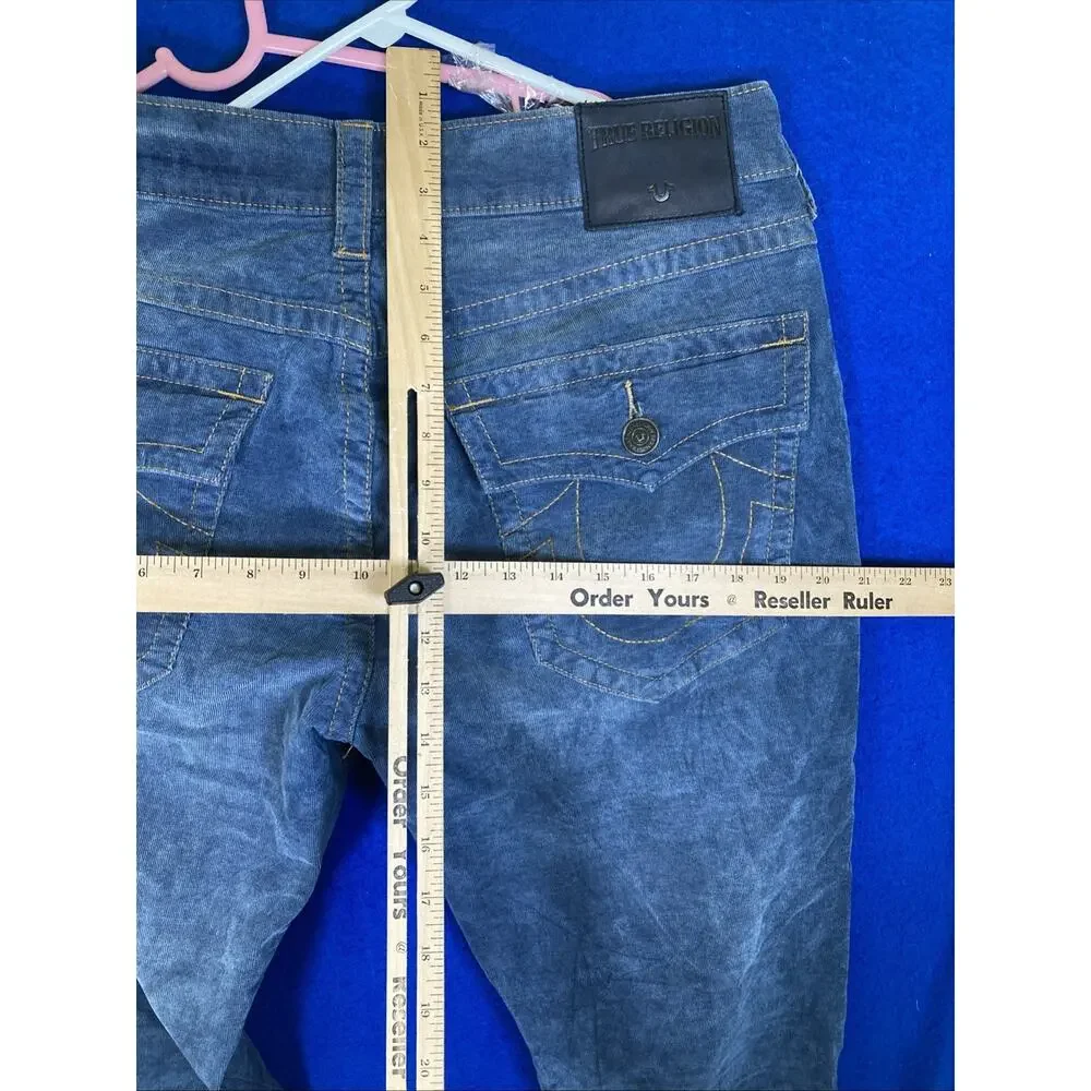 True Religion Geno Relaxed Slim Jeans Mens Size 36 Blue Denim